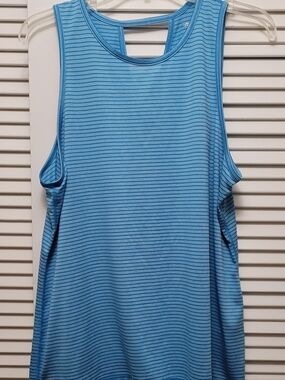 Ideology Blue Striped Racerback Tank Top